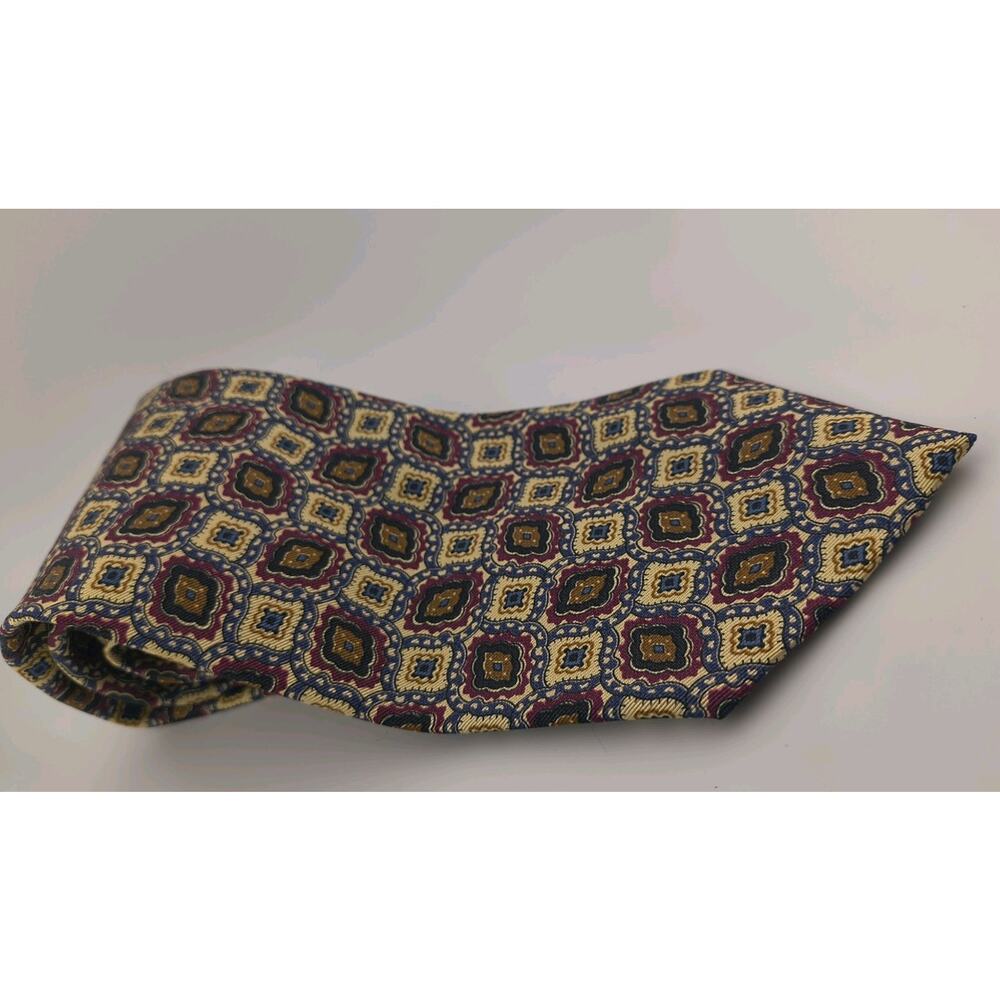 Vintage 1980-1990's Polo Ralph Lauren Neck Tie Gold W/Baroque Pattern 4" Width